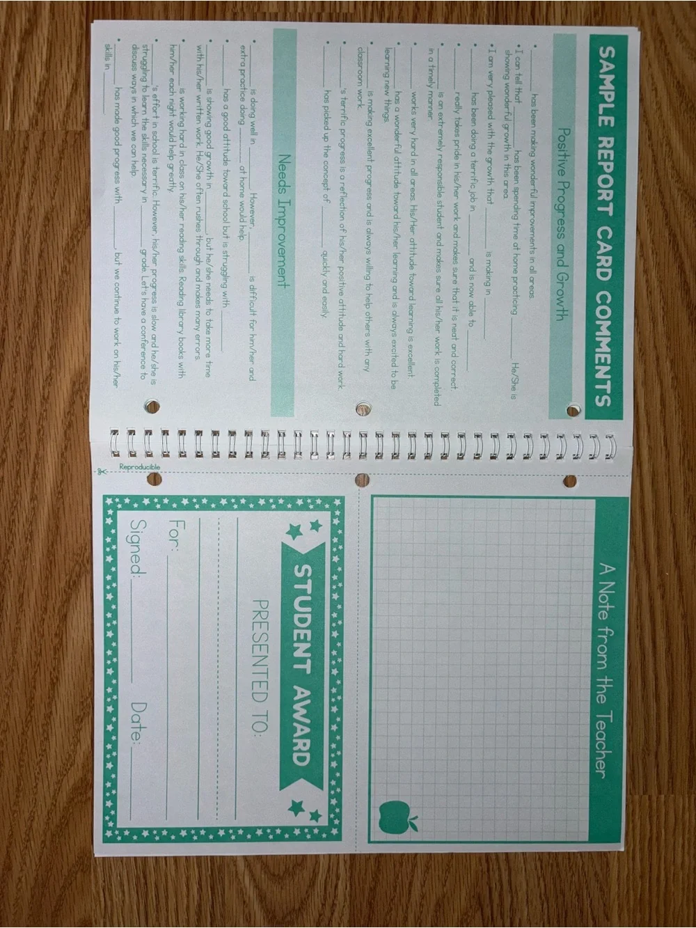 Teacher grade book